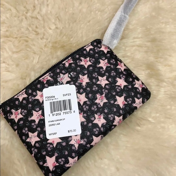 Coach Floral Stars Wristlet NWT - Picture 2 of 3
